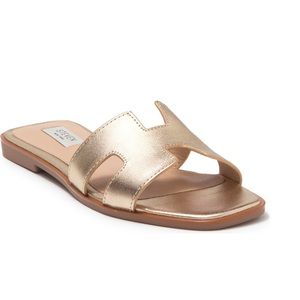 STEVEN By STEVE MADDEN Eadie Metallic Gold Sandal